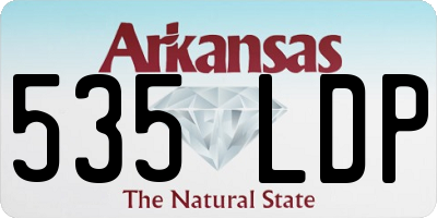 AR license plate 535LDP