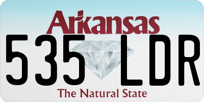 AR license plate 535LDR
