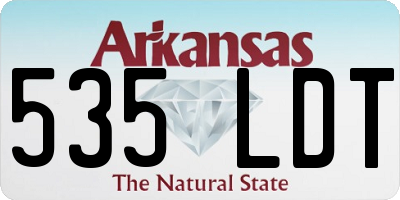 AR license plate 535LDT