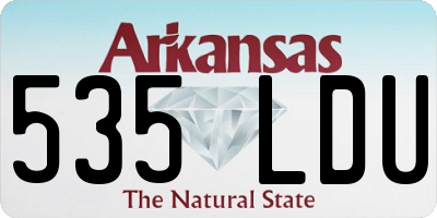 AR license plate 535LDU