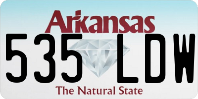 AR license plate 535LDW