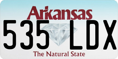 AR license plate 535LDX