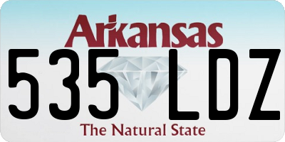 AR license plate 535LDZ