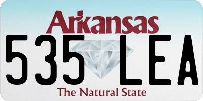AR license plate 535LEA