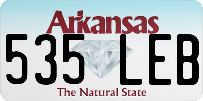 AR license plate 535LEB