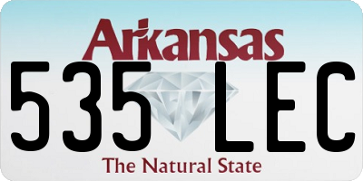 AR license plate 535LEC