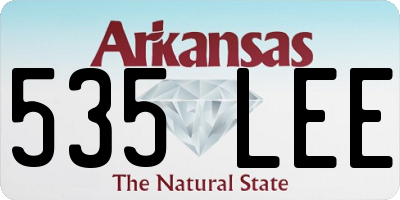 AR license plate 535LEE