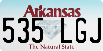 AR license plate 535LGJ