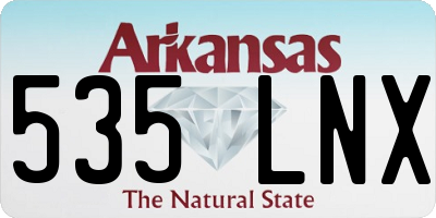 AR license plate 535LNX