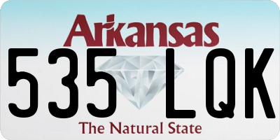 AR license plate 535LQK