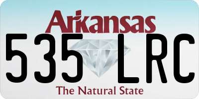 AR license plate 535LRC