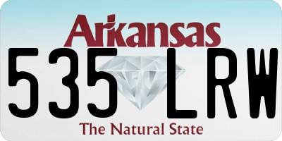 AR license plate 535LRW