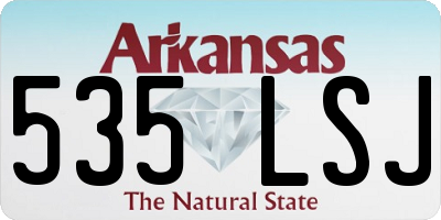 AR license plate 535LSJ
