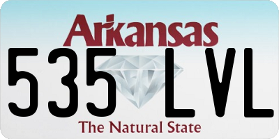 AR license plate 535LVL