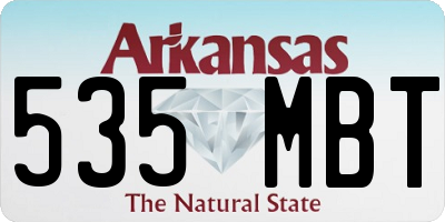 AR license plate 535MBT