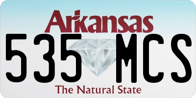 AR license plate 535MCS