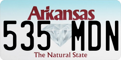 AR license plate 535MDN
