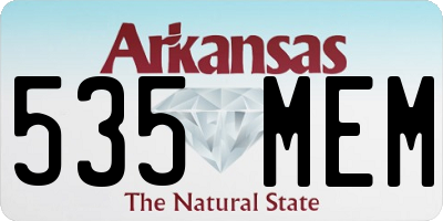 AR license plate 535MEM