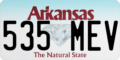 AR license plate 535MEV