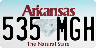 AR license plate 535MGH