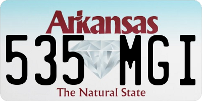 AR license plate 535MGI