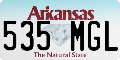 AR license plate 535MGL