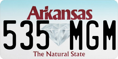 AR license plate 535MGM