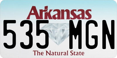 AR license plate 535MGN