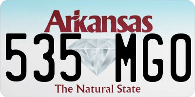 AR license plate 535MGO