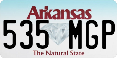 AR license plate 535MGP