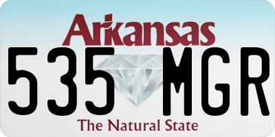 AR license plate 535MGR