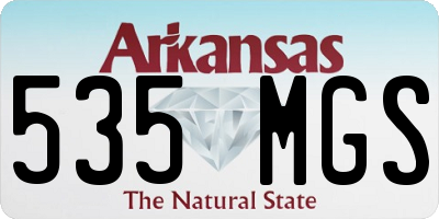 AR license plate 535MGS