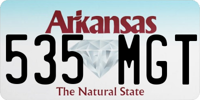 AR license plate 535MGT