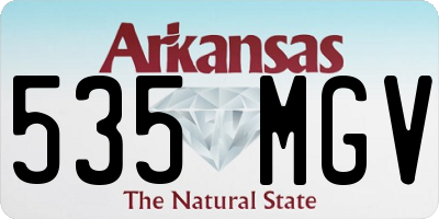 AR license plate 535MGV