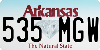 AR license plate 535MGW