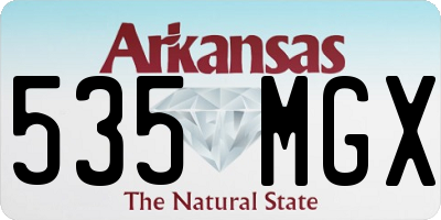 AR license plate 535MGX