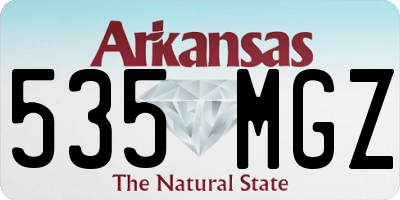 AR license plate 535MGZ