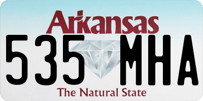 AR license plate 535MHA