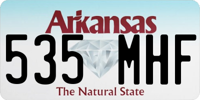 AR license plate 535MHF