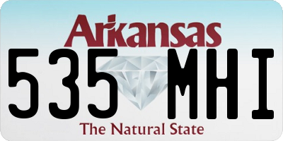 AR license plate 535MHI