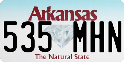AR license plate 535MHN
