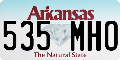 AR license plate 535MHO