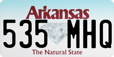 AR license plate 535MHQ