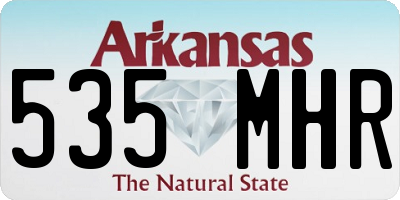AR license plate 535MHR
