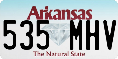 AR license plate 535MHV