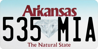 AR license plate 535MIA