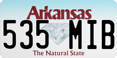 AR license plate 535MIB