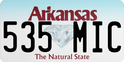 AR license plate 535MIC
