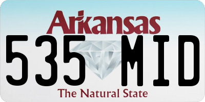AR license plate 535MID