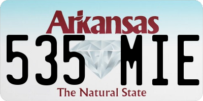 AR license plate 535MIE